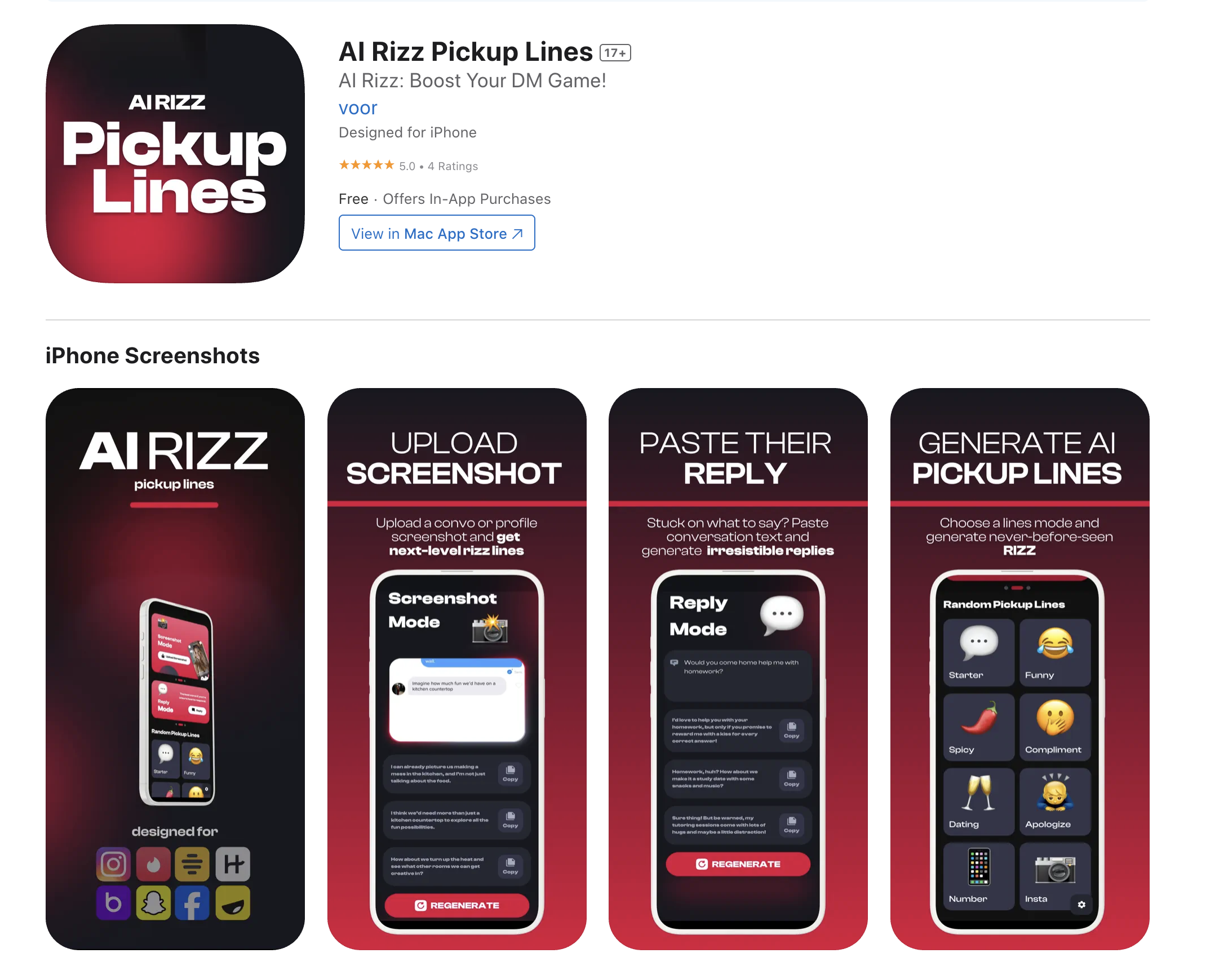 Pickup Lines AI App - Best Rizz App